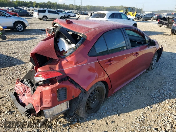 2021 Toyota Corolla LE with VIN 5YFEPMAE1MP266139, listed as a Copart auction lot 74340374 with 41,545 mi miles and Salvage Title. Bid and sale history available at carsss.com. Image 3.