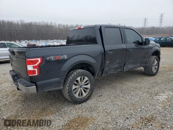 2019 Ford F-150 XL with VIN 1FTEW1E55KFB20343, listed as a Copart auction lot 43975165 with 95,978 mi miles and Salvage Title. Bid and sale history available at carsss.com. Image 3.