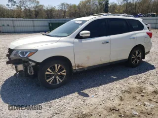 2018 Nissan Pathfinder S z VIN 5N1DR2MN1JC666689, wystawiony jako Copart lot #50603895 z przebiegiem 123 416 mil mil oraz Szkoda całkowita • Salvage title. Historia ofert i sprzedaży dostępna na DreamBid. Obrazek 1.