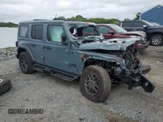 2024 Jeep Wrangler Sport S with VIN 1C4PJXDG8RW314162, listed as a Copart auction lot 60823865 with Not provided miles and Salvage title. Bid and sale history available at DreamBid. Image 4.