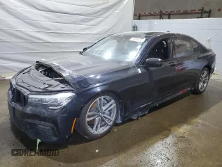 2019 BMW 7 Series 740i xDrive with VIN WBA7E4C58KGV70026, listed as a Copart auction lot 59465615 with Not provided miles and Salvage title. Bid and sale history available at DreamBid. Image 1.