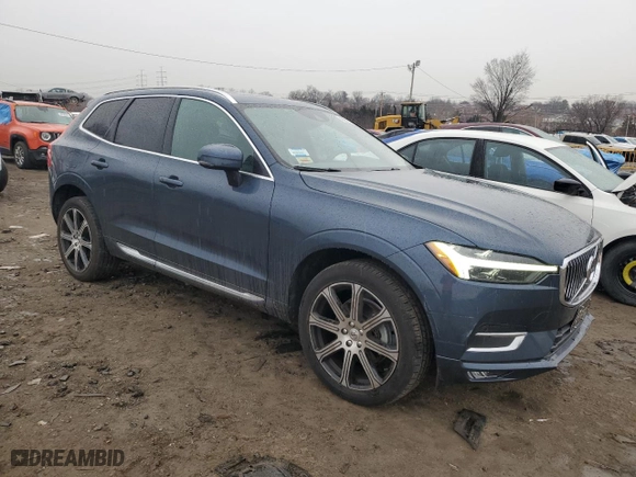 2021 Volvo XC60 Inscription with VIN YV4102RL1M1886615, listed as a Copart auction lot 46602505 with 35,260 mi miles and Salvage Title. Bid and sale history available at carsss.com. Image 4.