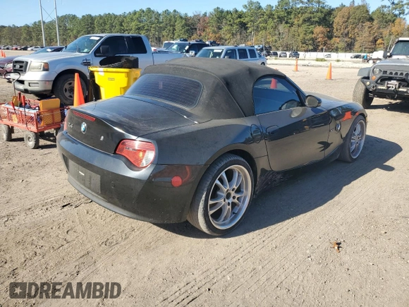 2007 BMW Z4 3.0i with VIN 4USBU33537LW71199, listed as a Copart auction lot 85549104 with 87,437 mi miles and Clean Title. Bid and sale history available at carsss.com. Image 3.