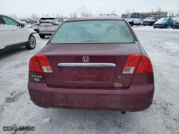 2003 Honda Civic LX with VIN 2HGES16623H929271, listed as a Copart auction lot 83689744 with 169,117 mi miles and Salvage Title. Bid and sale history available at carsss.com. Image 6.