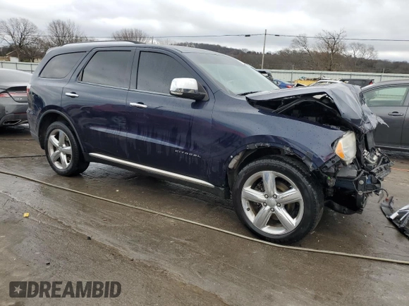 2013 Dodge Durango Citadel with VIN 1C4RDHEGXDC687475, listed as a Copart auction lot 84757144 with 208,217 mi miles and Salvage title. Bid and sale history available at DreamBid. Image 4.