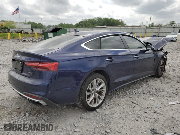 2020 Audi A5 Sportback Premium с VIN WAUANCF53LA005151, выставлен на аукционе Copart как лот 52907025 с пробегом Не указан миль и Списание • Salvage title. История ставок и продаж доступна на DreamBid. Изображение 3.