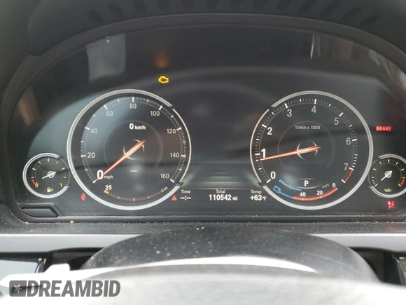 2014 BMW 7 Series ALPINA B7 with VIN WBAYE8C55ED136311, listed as a Copart auction lot 56519375 with 110,542 mi miles and Salvage title. Bid and sale history available at DreamBid. Image 9.
