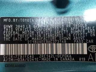2010 Toyota Corolla with VIN 2T1BU4EE9AC373148, listed as a Copart auction lot 52305235 with 150,476 mi miles and Salvage Title. Bid and sale history available at DreamBid. Image 12.