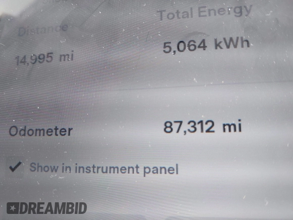2016 Tesla Model S 70 kWh Battery with VIN 5YJSA1E15GF135841, listed as a IAAI auction lot 41846535 with 87,312 mi miles. Bid and sale history available at carsss.com. Image 16.