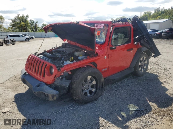 2020 Jeep Wrangler Sport with VIN 1C4GJXAG9LW207584, listed as a Copart auction lot 72312324 with Not provided miles and Salvage title. Bid and sale history available at DreamBid. Image 1.