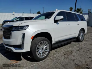 2021 Cadillac Escalade Premium Luxury with VIN 1GYS3CKL9MR471651, listed as a Copart auction lot 44301275 with 24,328 mi miles and Salvage Title. Bid and sale history available at carsss.com. Image 1.