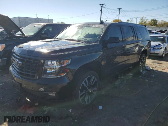 2019 Chevrolet Suburban Premier with VIN 1GNSKJKJ6KR134774, listed as a Copart auction lot 76118314 with 69,523 mi miles and Salvage Title. Bid and sale history available at DreamBid. Image 1.