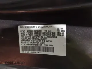 2018 Honda Odyssey Touring with VIN 5FNRL6H84JB041309, listed as a IAAI auction lot 42272247 with 90,371 mi miles and . Bid and sale history available at DreamBid. Image 9.