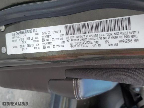 2014 Jeep Cherokee Latitude with VIN 1C4PJMCS4EW192981, listed as a Copart auction lot 53297325 with 109,006 mi miles and Salvage Title. Bid and sale history available at carsss.com. Image 13.