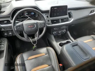 2023 GMC Yukon AT4 with VIN 1GKS2CKD7PR173027, listed as a Copart auction lot 73471844 with 55,318 mi miles and Salvage Title. Bid and sale history available at carsss.com. Image 8.