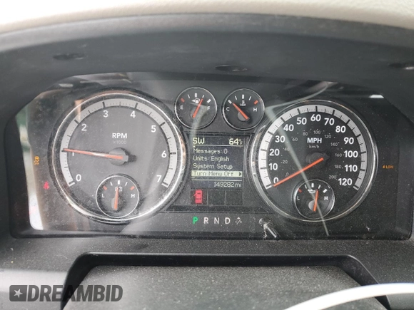 2012 Ram 1500 Big Horn with VIN 1C6RD7LT3CS312274, listed as a Copart auction lot 71973044 with 149,282 mi miles and Salvage Title. Bid and sale history available at carsss.com. Image 9.