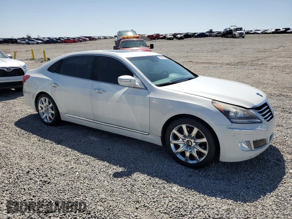 2012 Hyundai Equus Signature with VIN KMHGH4JH5CU050422, listed as a Copart auction lot 51899685 with 64,641 mi miles and Salvage title. Bid and sale history available at DreamBid. Image 4.