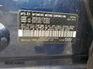 2014 Mitsubishi Lancer ES with VIN JA32U2FU2EU007839, listed as a Copart auction lot 63634755 with 202,877 mi miles and Salvage title. Bid and sale history available at DreamBid. Image 12.