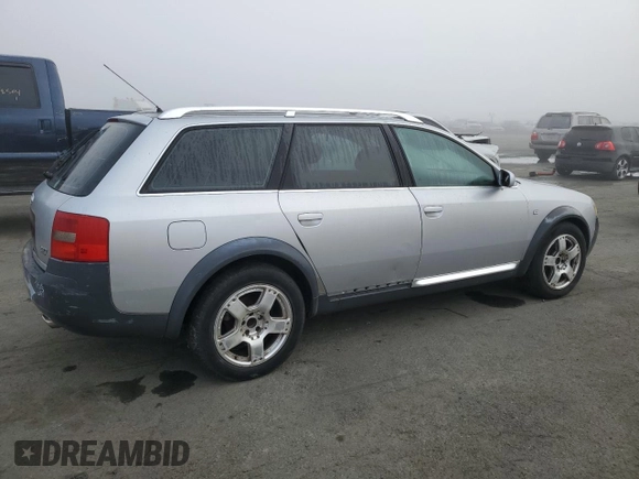 2001 Audi allroad A6 V8 with VIN WAUYP64BX1N166167, listed as a Copart auction lot 80590194 with 109,055 mi miles and Salvage Title. Bid and sale history available at DreamBid. Image 3.