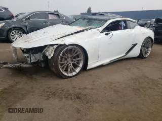 2018 Lexus LC 500h z VIN JTHHP5AY9JA000511, wystawiony jako Copart lot #72041014 z przebiegiem Nie podano mil oraz Szkoda całkowita • Salvage title. Historia ofert i sprzedaży dostępna na DreamBid. Obrazek 1.