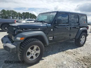 2018 Jeep Wrangler Unlimited Sport with VIN 1C4HJXDG8JW108185, listed as a Copart auction lot 58849745 with 65,097 mi miles and Salvage title. Bid and sale history available at DreamBid. Image 1.