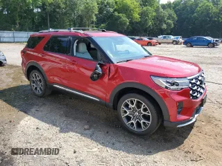2025 Ford Explorer Platinum с VIN 1FMWK8HCXSGC02495, выставлен на аукционе Copart как лот 62073755 с пробегом 1 042 миль миль и Списание • Salvage title. История ставок и продаж доступна на DreamBid. Изображение 4.