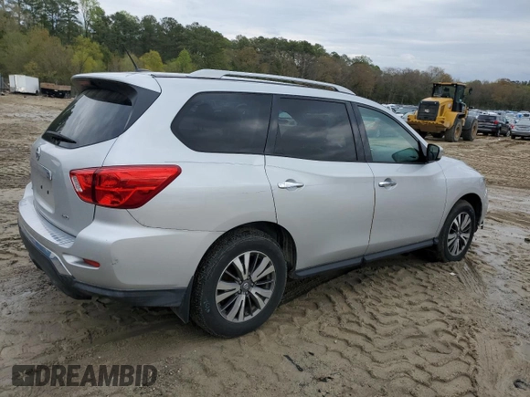 2017 Nissan Pathfinder SL with VIN 5N1DR2MM4HC641044, listed as a Copart auction lot 52765885 with 138,571 mi miles and Salvage Title. Bid and sale history available at carsss.com. Image 3.