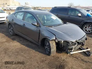 2022 Nissan Sentra SV with VIN 3N1AB8CV2NY215206, listed as a IAAI auction lot 41765082 with 26,229 mi miles. Bid and sale history available at carsss.com. Image 1.