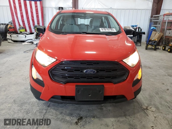 2020 Ford EcoSport S with VIN MAJ3S2FE7LC328353, listed as a Copart auction lot 41810795 with 84,103 mi miles and Salvage Title. Bid and sale history available at carsss.com. Image 5.