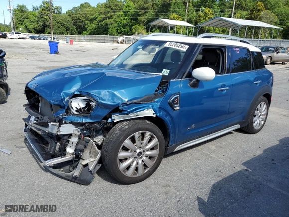 2020 MINI Countryman Cooper S with VIN WMZYX1C04L3L58379, listed as a Copart auction lot 55208894 with 37,248 mi miles and Salvage Title. Bid and sale history available at carsss.com. Image 1.