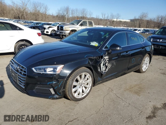 2018 Audi A5 Sportback Premium Plus with VIN WAUBNCF57JA113127, listed as a Copart auction lot 46731393 with 22,266 mi miles. Bid and sale history available at carsss.com. Image 1.