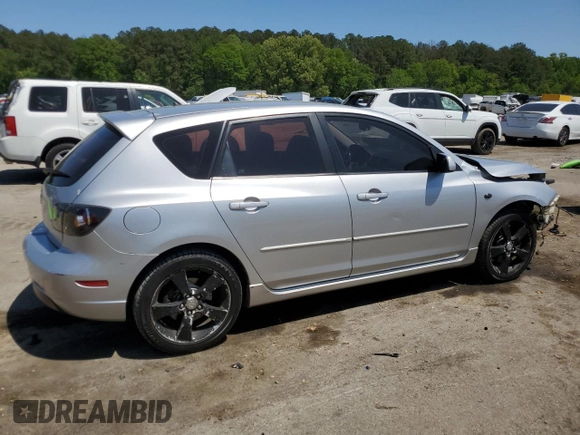 2004 Mazda 3 s with VIN JM1BK343741122704, listed as a Copart auction lot 53317435 with 214,688 mi miles and Salvage Title. Bid and sale history available at carsss.com. Image 3.
