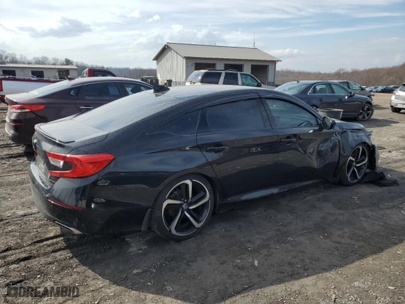 2018 Honda Accord Sedan Sport 1.5T with VIN 1HGCV1F37JA217418, listed as a Copart auction lot 46510505 with 92,022 mi miles and Salvage Title. Bid and sale history available at carsss.com. Image 3.
