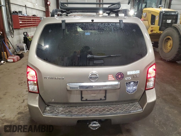 2008 Nissan Pathfinder LE with VIN 5N1BR18B08C615017, listed as a Copart auction lot 43440845 with 163,798 mi miles and Salvage Title. Bid and sale history available at carsss.com. Image 6.
