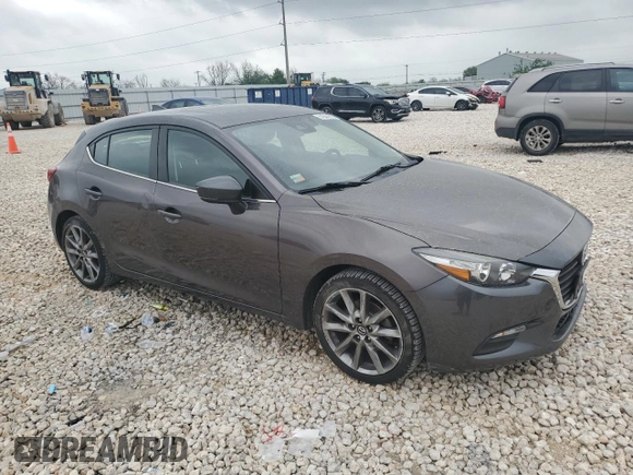 2018 Mazda 3 Touring with VIN 3MZBN1L33JM238863, listed as a Copart auction lot 51844805 with 75,615 mi miles and Salvage Title. Bid and sale history available at DreamBid. Image 4.