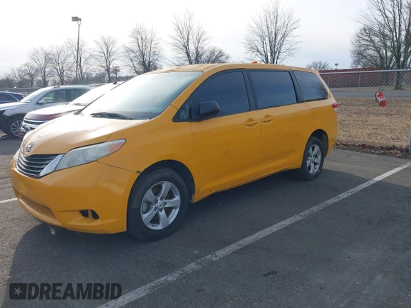 2012 Toyota Sienna with VIN 5TDZK3DC3CS221892, listed as a IAAI auction lot 41525521 with 280,477 mi miles. Bid and sale history available at carsss.com. Image 2.