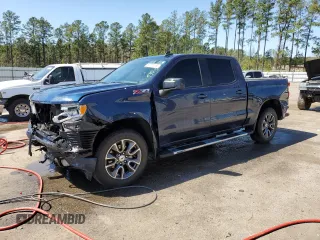 2023 Chevrolet Silverado 1500 RST with VIN 2GCUDEED3P1137124, listed as a Copart auction lot 50585395 with 28,332 mi miles and Salvage Title. Bid and sale history available at DreamBid. Image 1.