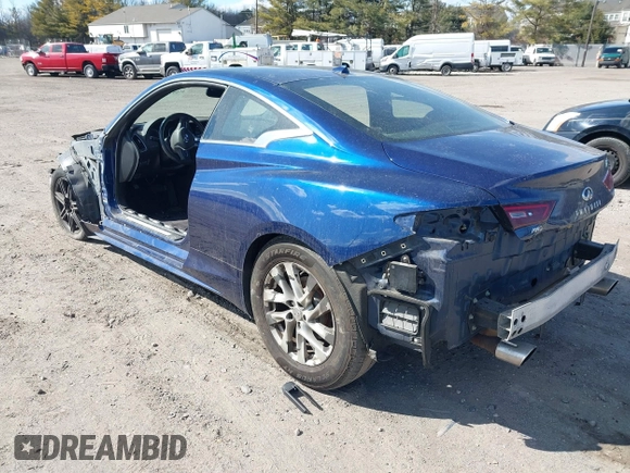 2017 Infiniti Q60 2.0t with VIN JN1CV7EL1HM320056, listed as a IAAI auction lot 41697318 with 86,364 mi miles and . Bid and sale history available at DreamBid. Image 3.