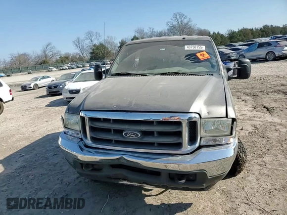 2002 Ford F-250 XL with VIN 3FTNW20F92MA15309, listed as a Copart auction lot 43750155 with 233,290 mi miles and Salvage Title. Bid and sale history available at DreamBid. Image 10.