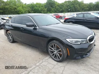 2021 BMW 3 Series 330i xDrive with VIN 3MW5R7J08M8B50434, listed as a Copart auction lot 55814435 with 56,824 mi miles and Salvage title. Bid and sale history available at DreamBid. Image 4.