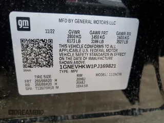 2023 Chevrolet Traverse LT Leather with VIN 1GNEVHKW1PJ169821, listed as a Copart auction lot 46917713 with 4,172 mi miles. Bid and sale history available at carsss.com. Image 15.