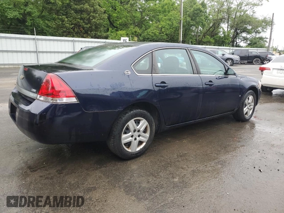 2008 Chevrolet Impala LS z VIN 2G1WB58K681222834, wystawiony jako Copart lot #57817965 z przebiegiem 107 221 mil mil oraz Szkoda całkowita • Salvage title. Historia ofert i sprzedaży dostępna na DreamBid. Obrazek 3.