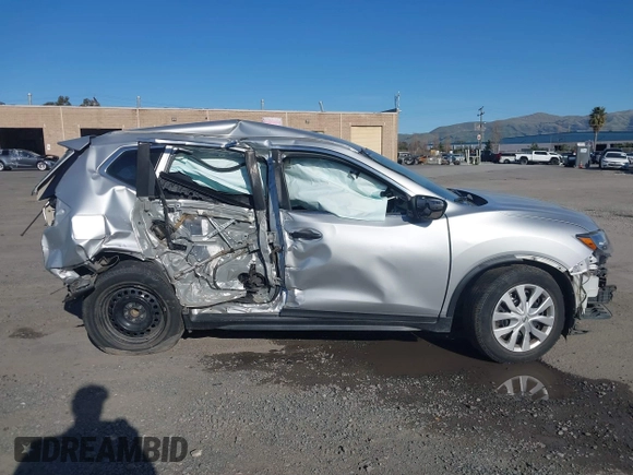 2017 Nissan Rogue SV with VIN KNMAT2MT7HP568955, listed as a IAAI auction lot 41529717 with 1 mi miles. Bid and sale history available at carsss.com. Image 14.