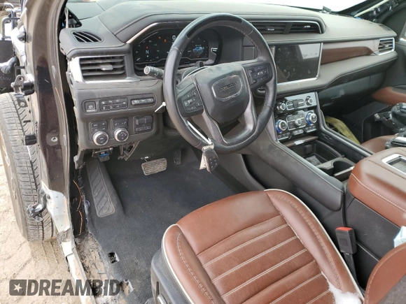 2023 GMC Yukon XL Denali Ultimate with VIN 1GKS2KKL7PR538324, listed as a Copart auction lot 43148215 with Not Provided miles and Salvage Title. Bid and sale history available at carsss.com. Image 8.