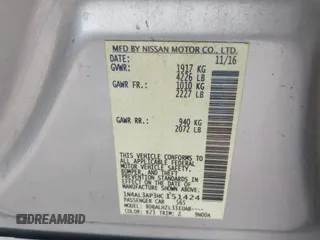 2017 Nissan Altima SV with VIN 1N4AL3AP3HC151424, listed as a IAAI auction lot 42697536 with 157,066 mi miles and . Bid and sale history available at DreamBid. Image 9.