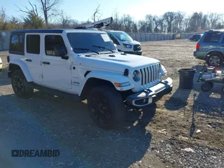 2023 Jeep Wrangler Sahara with VIN 1C4JJXP61PW684682, listed as a IAAI auction lot 40998281 with 41,138 mi miles and . Bid and sale history available at DreamBid. Image 1.