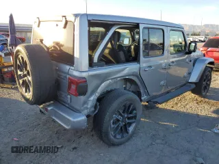 2021 Jeep Wrangler Unlimited Sahara with VIN 1C4HJXEG2MW536286, listed as a Copart auction lot 44827415 with 48,382 mi miles and Salvage title. Bid and sale history available at DreamBid. Image 3.