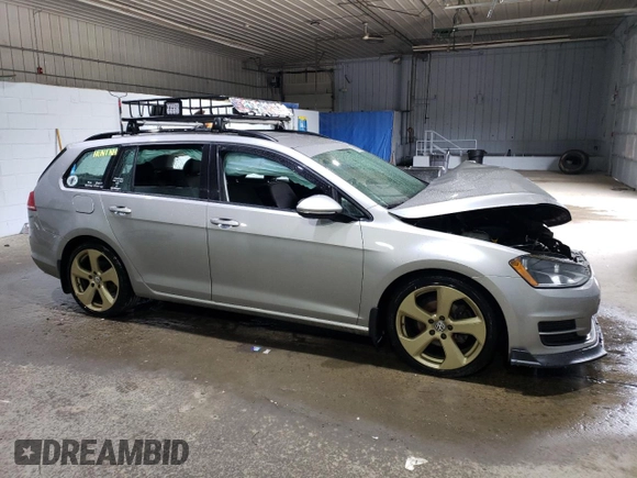 2017 Volkswagen Golf SportWagen S with VIN 3VWU17AU2HM539038, listed as a Copart auction lot 71954684 with 124,944 mi miles and Salvage Title. Bid and sale history available at carsss.com. Image 4.