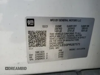 2023 Chevrolet Tahoe Commercial with VIN 1GNSCLED3PR287571, listed as a Copart auction lot 57017855 with 49,620 mi miles and Non repairable. Bid and sale history available at DreamBid. Image 14.