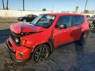 2021 Jeep Renegade Jeepster z VIN ZACNJCAB0MPM48918, wystawiony jako Copart lot #42446405 z przebiegiem 53 186 mil mil oraz Szkoda całkowita • Salvage title. Historia ofert i sprzedaży dostępna na DreamBid. Obrazek 1.